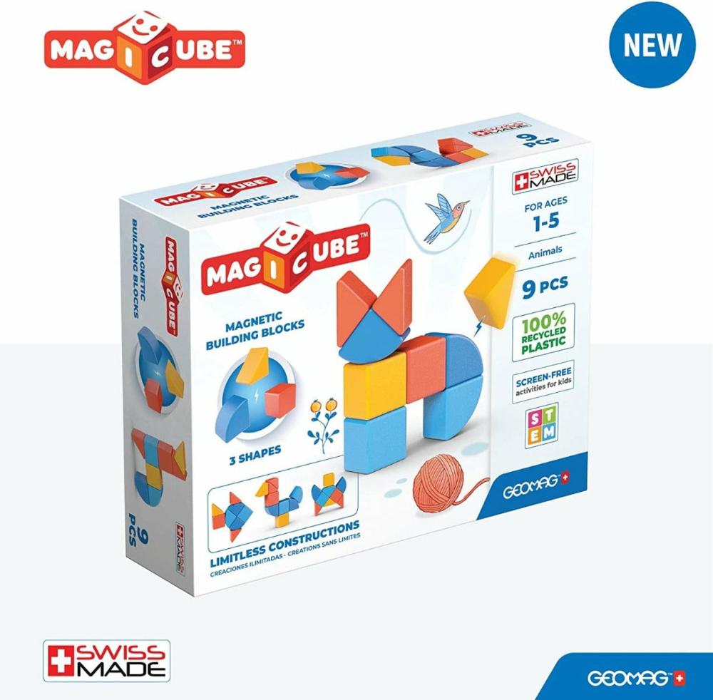 Building & Construction | 201 Magicube 3 Shapes Eco Animals 9 Pcs Building & Construction Building & Construction