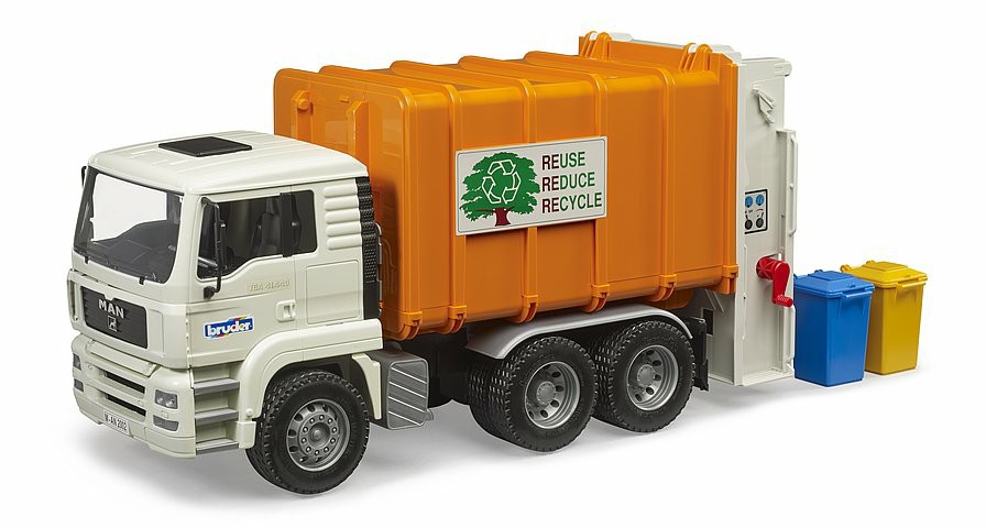 Play Vehicles | 2772 Man Tga Rear Loading Garbage Truck Play Vehicles Play Vehicles