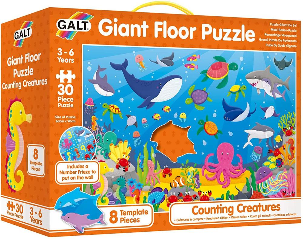 Puzzles & Games | 1005371 Giant Floor Puzzle Counting Creatures Toy Categories Puzzles & Games