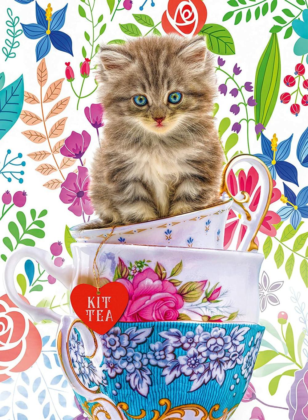 Puzzles & Games | 500 Pieces Kitten In A Cup Puzzles & Games Puzzles & Games